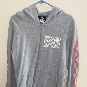 Pink dolphin zip up hoodie